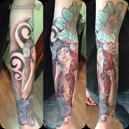 Tattoos - nymph and flowers - 116297